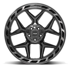 Load image into Gallery viewer, 4P55-22100-5D55-18BBT - 4Play 4P55 22X10 5X127 / 5X139.7 ET-18mm Gloss Black with Brushed Face &amp; Tinted Clear - 4Play Wheels Canada