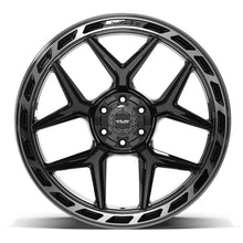 Load image into Gallery viewer, 4P55-24120-6D55-44BBT - 4Play 4P55 24X12 6X139.7 / 6X135 ET-44mm Gloss Black with Brushed Face &amp; Tinted Clear - 4Play Wheels Canada