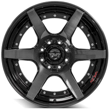 Charger l'image dans la galerie, 4P60-22100-8650-24BBT - 4Play 4P60 22X10 8X165.1 ET-24mm Gloss Black Brushed with Tinted Clear - 4Play Wheels Canada