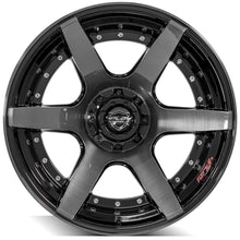 Charger l'image dans la galerie, 4P60-22120-6D55-44BBT - 4Play 4P60 22X12 6X135 6X139.7 ET-44mm Gloss Black Brushed with Tinted Clear - 4Play Wheels Canada