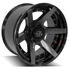 Charger l'image dans la galerie, 4P60-22120-6D55-44BBT - 4Play 4P60 22X12 6X135 6X139.7 ET-44mm Gloss Black Brushed with Tinted Clear - 4Play Wheels Canada