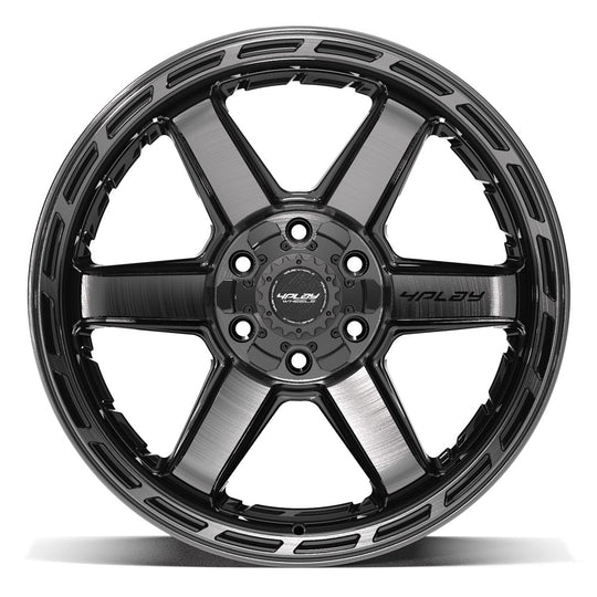 4P63-20100-6D55-18BBT - 4Play 4P63 20X10 6X139.7 / 6X135 ET-18mm Gloss Black with Brushed Face & Tinted Clear - 4Play Wheels Canada