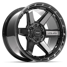 Charger l'image dans la galerie, 4P63-20100-6D55-18BBT - 4Play 4P63 20X10 6X139.7 / 6X135 ET-18mm Gloss Black with Brushed Face &amp; Tinted Clear - 4Play Wheels Canada