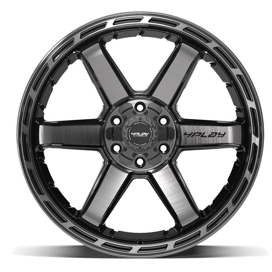 4P63-22100-6D55-18BBT - 4Play 4P63 22X10 6X139.7 / 6X135 ET-18mm Gloss Black with Brushed Face & Tinted Clear - 4Play Wheels Canada
