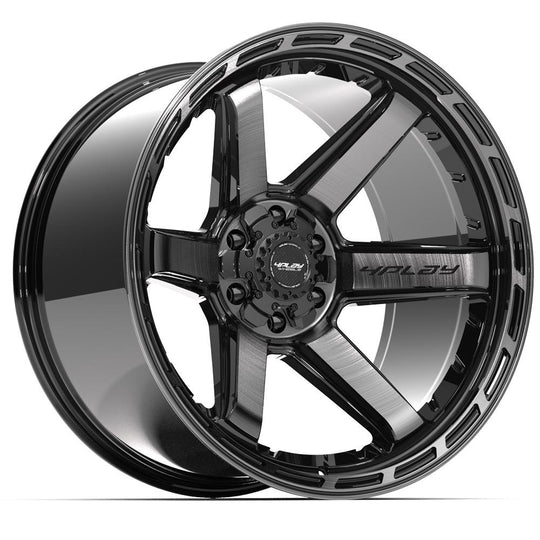 4P63-22120-6D55-44BBT - 4Play 4P63 22X12 6X139.7 / 6X135 ET-44mm Gloss Black with Brushed Face & Tinted Clear - 4Play Wheels Canada