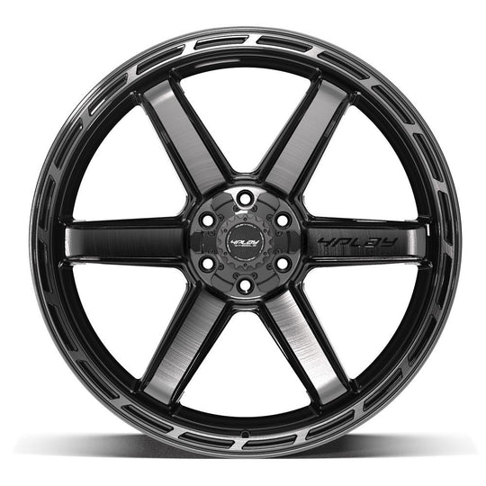 4P63-24120-6D55-44BBT - 4Play 4P63 24X12 6X139.7 / 6X135 ET-44mm Gloss Black with Brushed Face & Tinted Clear - 4Play Wheels Canada