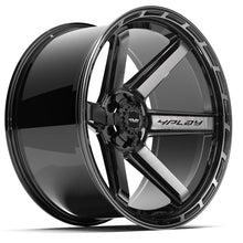 Charger l'image dans la galerie, 4P63-24120-6D55-44BBT - 4Play 4P63 24X12 6X139.7 / 6X135 ET-44mm Gloss Black with Brushed Face &amp; Tinted Clear - 4Play Wheels Canada