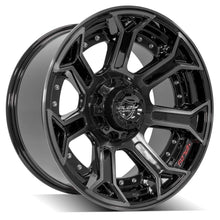 Charger l'image dans la galerie, 4P70-20100-5D55-24BBT - 4Play 4P70 20X10 5X127 / 5X139.7 -24mm Gloss Black W/ Brushed Face &amp; Tinted Clear - 4Play Wheels Canada