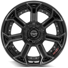 Load image into Gallery viewer, 4P70-22100-5D55-24BBT - 4Play 4P70 22X10 5X127 5X139.7 ET-24mm Gloss Black Brushed with Tinted Clear - 4Play Wheels Canada