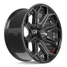 Charger l'image dans la galerie, 4P80R-20090-5D55-0BBT - 4Play 4P80R 20X9 5X127 / 5X139.7 ET0mm Gloss Black with Brushed Face &amp; Tinted Clear - 4Play Wheels Canada