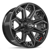 Load image into Gallery viewer, 4P80R-20090-6D55-0BBT - 4Play 4P80R 20X9 6X139.7 / 6X135 ET0mm Gloss Black with Brushed Face &amp; Tinted Clear - 4Play Wheels Canada