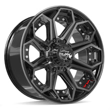 Load image into Gallery viewer, 4P80R-20090-8180-0BBT - 4Play 4P80R 20X9 8X180 ET0mm Gloss Black with Brushed Face &amp; Tinted Clear - 4Play Wheels Canada