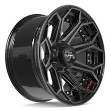 Load image into Gallery viewer, 4P80R-20100-6D55-18BBT - 4Play 4P80R 20X10 6X139.7 / 6X135 ET-18mm Gloss Black with Brushed Face &amp; Tinted Clear - 4Play Wheels Canada