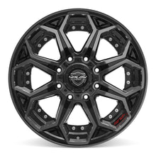 Load image into Gallery viewer, 4P80R-20100-8180-24BBT - 4Play 4P80R 20X10 8X180 ET-24mm Gloss Black with Brushed Face &amp; Tinted Clear - 4Play Wheels Canada