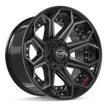 Load image into Gallery viewer, 4P80R-20100-8650-24BBT - 4Play 4P80R 20X10 8X165.1 ET-24mm Gloss Black with Brushed Face &amp; Tinted Clear - 4Play Wheels Canada