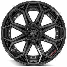 Load image into Gallery viewer, 4P80R-22100-5D55-24BBT - 4Play 4P80R 22X10 5X127 5X139.7 ET-24mm Gloss Black Brushed with Tinted Clear - 4Play Wheels Canada