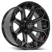 Load image into Gallery viewer, 4P80R-22100-5D55-24BBT - 4Play 4P80R 22X10 5X127 5X139.7 ET-24mm Gloss Black Brushed with Tinted Clear - 4Play Wheels Canada