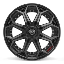 Load image into Gallery viewer, 4P80R-22100-6D55-18BBT - 4Play 4P80R 22X10 6X139.7 / 6X135 ET-18mm Gloss Black with Brushed Face &amp; Tinted Clear - 4Play Wheels Canada