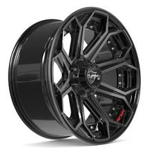 Load image into Gallery viewer, 4P80R-22100-6D55-18BBT - 4Play 4P80R 22X10 6X139.7 / 6X135 ET-18mm Gloss Black with Brushed Face &amp; Tinted Clear - 4Play Wheels Canada