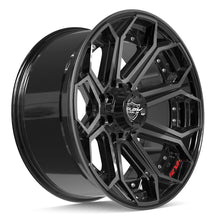 Load image into Gallery viewer, 4P80R-22100-8650-24BBT - 4Play 4P80R 22X10 8X165.1 ET-24mm Gloss Black with Brushed Face &amp; Tinted Clear - 4Play Wheels Canada