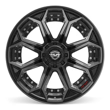 Load image into Gallery viewer, 4P80R-22120-6D55-44BBT - 4Play 4P80R 22X12 6X139.7 / 6X135 ET-44mm Gloss Black with Brushed Face &amp; Tinted Clear - 4Play Wheels Canada