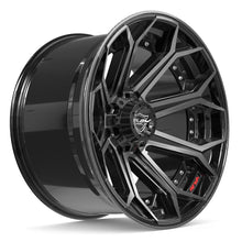 Charger l'image dans la galerie, 4P80R-22120-8170-44BBT - 4Play 4P80R 22X12 8X170 ET-44mm Gloss Black with Brushed Face &amp; Tinted Clear - 4Play Wheels Canada