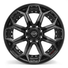 Load image into Gallery viewer, 4P80R-22120-8650-44BBT - 4Play 4P80R 22X12 8X165.1 ET-44mm Gloss Black with Brushed Face &amp; Tinted Clear - 4Play Wheels Canada