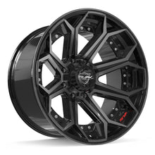 Load image into Gallery viewer, 4P80R-22120-8650-44BBT - 4Play 4P80R 22X12 8X165.1 ET-44mm Gloss Black with Brushed Face &amp; Tinted Clear - 4Play Wheels Canada