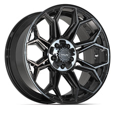 Load image into Gallery viewer, 4P83-20090-5D55-0BBT - 4Play 4P83 20X9 5X127 / 5X139.7 ET0mm Gloss Black with Brushed Face &amp; Tinted Clear - 4Play Wheels Canada
