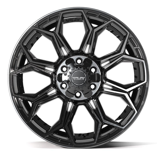 4P83-20090-6D55-0BBT - 4Play 4P83 20X9 6X139.7 / 6X135 ET0mm Gloss Black with Brushed Face & Tinted Clear - 4Play Wheels Canada