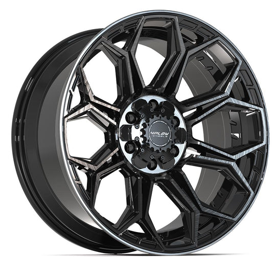 4P83-20090-6D55-0BBT - 4Play 4P83 20X9 6X139.7 / 6X135 ET0mm Gloss Black with Brushed Face & Tinted Clear - 4Play Wheels Canada
