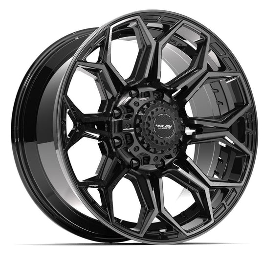4P83-20090-8170-0BBT - 4Play 4P83 20X9 8X170 ET0mm Gloss Black with Brushed Face & Tinted Clear - 4Play Wheels Canada