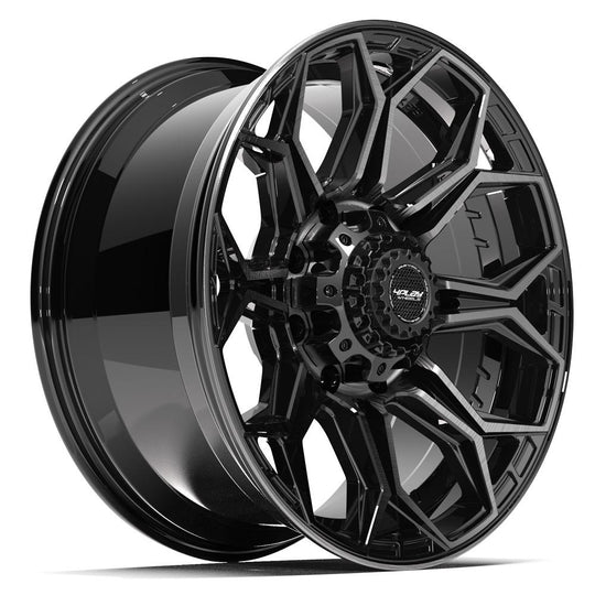 4P83-20090-8650-0BBT - 4Play 4P83 20X9 8X165.1 ET0mm Gloss Black with Brushed Face & Tinted Clear - 4Play Wheels Canada