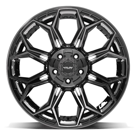 4P83-20100-5D55-18BBT - 4Play 4P83 20X10 5X127 / 5X139.7 ET-18mm Gloss Black with Brushed Face & Tinted Clear - 4Play Wheels Canada