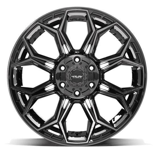 4P83-20100-6D55-18BBT - 4Play 4P83 20X10 6X139.7 / 6X135 ET-18mm Gloss Black with Brushed Face & Tinted Clear - 4Play Wheels Canada