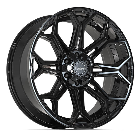 4P83-22090-6D55-12B - 4Play 4P83 22X9 6X139.7 / 6X135 ET12mm Gloss Black - 4Play Wheels Canada