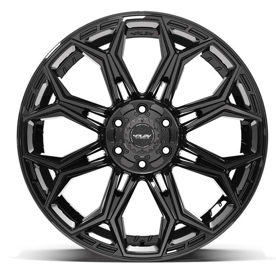 4P83-22100-6D55-18B - 4Play 4P83 22X10 6X139.7 / 6X135 ET-18mm Gloss Black - 4Play Wheels Canada