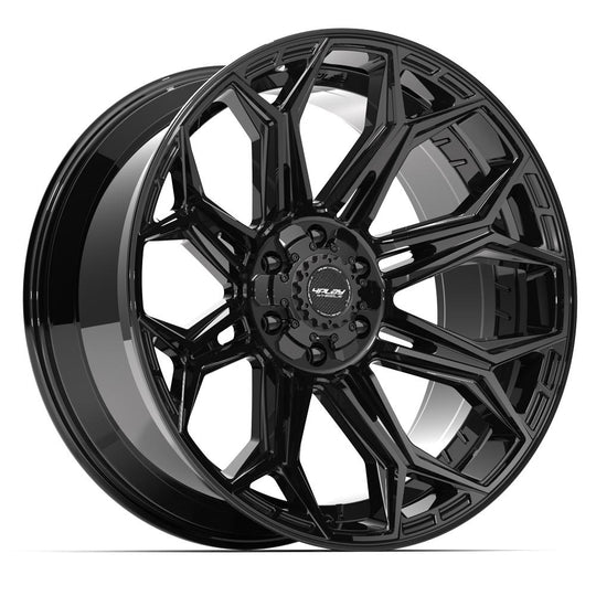 4P83-22100-6D55-18B - 4Play 4P83 22X10 6X139.7 / 6X135 ET-18mm Gloss Black - 4Play Wheels Canada