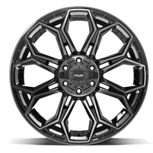 Load image into Gallery viewer, 4P83-22100-6D55-18BBT - 4Play 4P83 22X10 6X139.7 / 6X135 ET-18mm Gloss Black with Brushed Face &amp; Tinted Clear - 4Play Wheels Canada