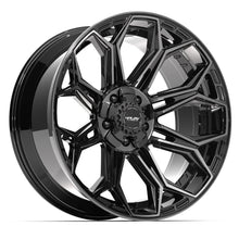Load image into Gallery viewer, 4P83-22120-5D55-44BBT - 4Play 4P83 22X12 5X127 / 5X139.7 ET-44mm Gloss Black with Brushed Face &amp; Tinted Clear - 4Play Wheels Canada