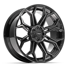 Charger l'image dans la galerie, 4P83-24120-6D55-44BBT - 4Play 4P83 24X12 6X139.7 / 6X135 ET-44mm Gloss Black with Brushed Face &amp; Tinted Clear - 4Play Wheels Canada