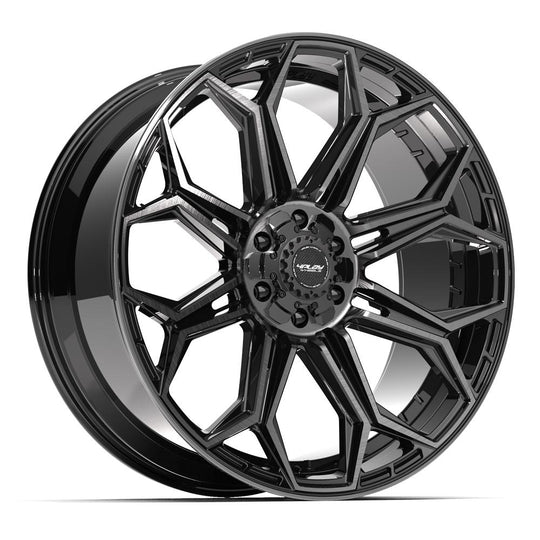 4P83-24120-6D55-44BBT - 4Play 4P83 24X12 6X139.7 / 6X135 ET-44mm Gloss Black with Brushed Face & Tinted Clear - 4Play Wheels Canada