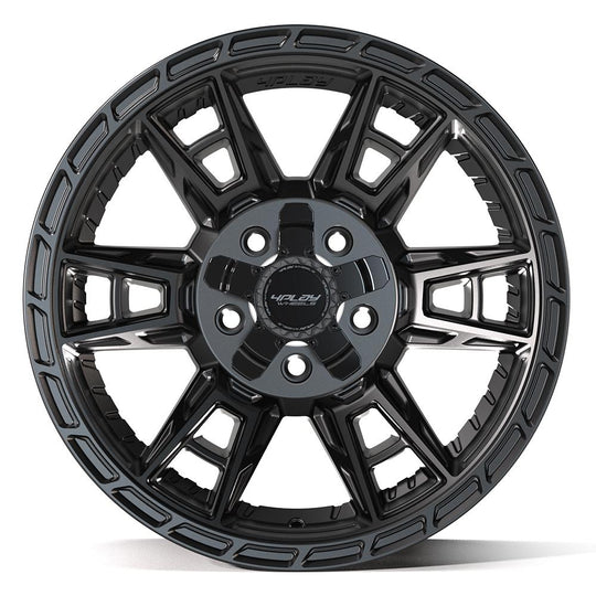 4PS20-17090-5D55-6B1 - 4Play 4PS20 17X9 5X127 / 5X139.7 ET-6mm Satin Black - 4Play Wheels Canada