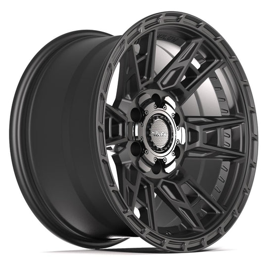 4PS20-17090-6D55-6B1 - 4Play 4PS20 17X9 6X139.7 / 6X135 ET-6mm Satin Black - 4Play Wheels Canada