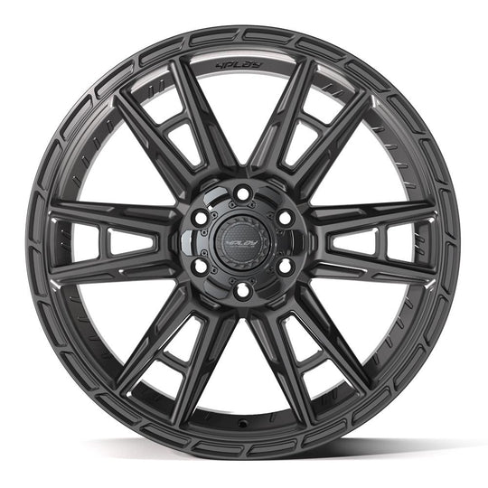 4PS20-22100-6D55-24B1 - 4Play 4PS20 22X10 6X139.7 / 6X135 ET24mm Satin Black - 4Play Wheels Canada