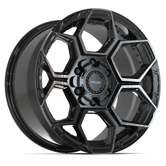 4PS26-18090-6D55-18BBT - 4Play 4PS26 18X9 6X139.7 / 6X135 ET18mm Gloss Black with Brushed Face & Tinted Clear - 4Play Wheels Canada