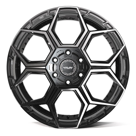 4PS26-20090-6D55-6BBT - 4Play 4PS26 20X9 6X139.7 / 6X135 ET-6mm Gloss Black with Brushed Face & Tinted Clear - 4Play Wheels Canada