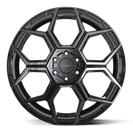 4PS26-22100-6D55-0BBT - 4Play 4PS26 22X10 6X139.7 / 6X135 ET0mm Gloss Black with Brushed Face & Tinted Clear - 4Play Wheels Canada