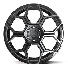 Load image into Gallery viewer, 4PS26-22100-6D55-24BBT - 4Play 4PS26 22X10 6X139.7 / 6X135 ET24mm Gloss Black with Brushed Face &amp; Tinted Clear - 4Play Wheels Canada