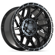 Load image into Gallery viewer, 4PS28-17090-5D55-6BBT - 4Play 4PS28 17X9 5X127 / 5X139.7 ET-6mm Gloss Black with Brushed Face &amp; Tinted Clear - 4Play Wheels Canada